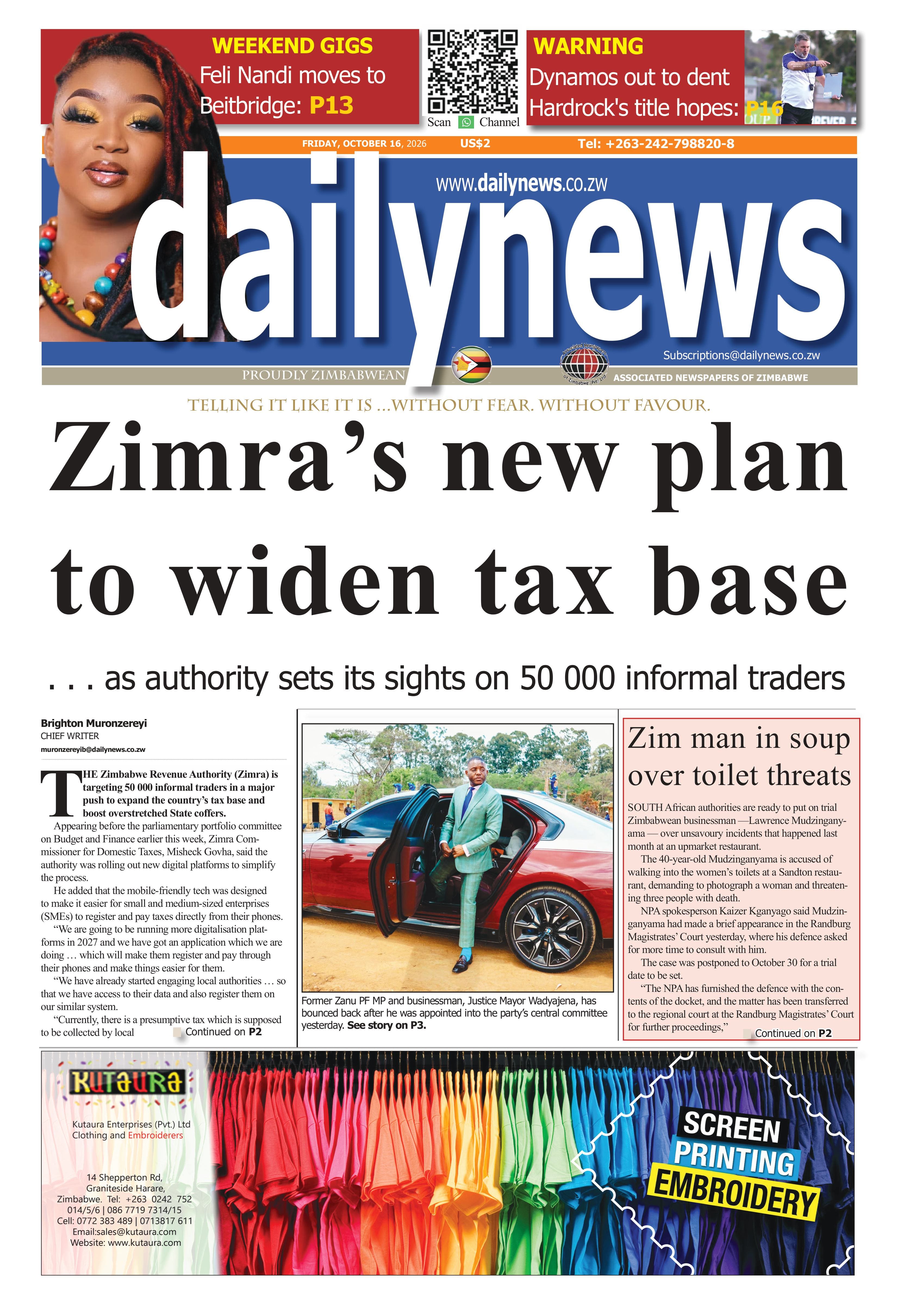 Friday 16 October 2026